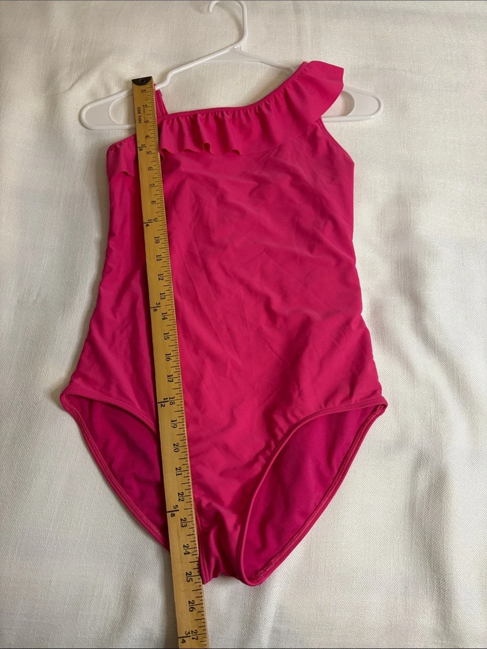abercrombie kids Fuchsia One-Shoulder Ruffle One-Piece Swimsuit -335sku